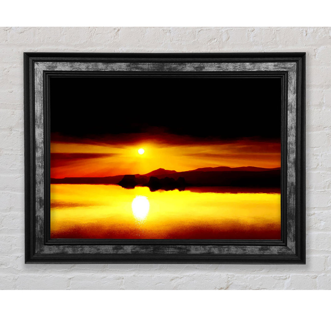 Red Waters Mountain Sunrise - Einzelner Bilderrahmen Kunstdrucke