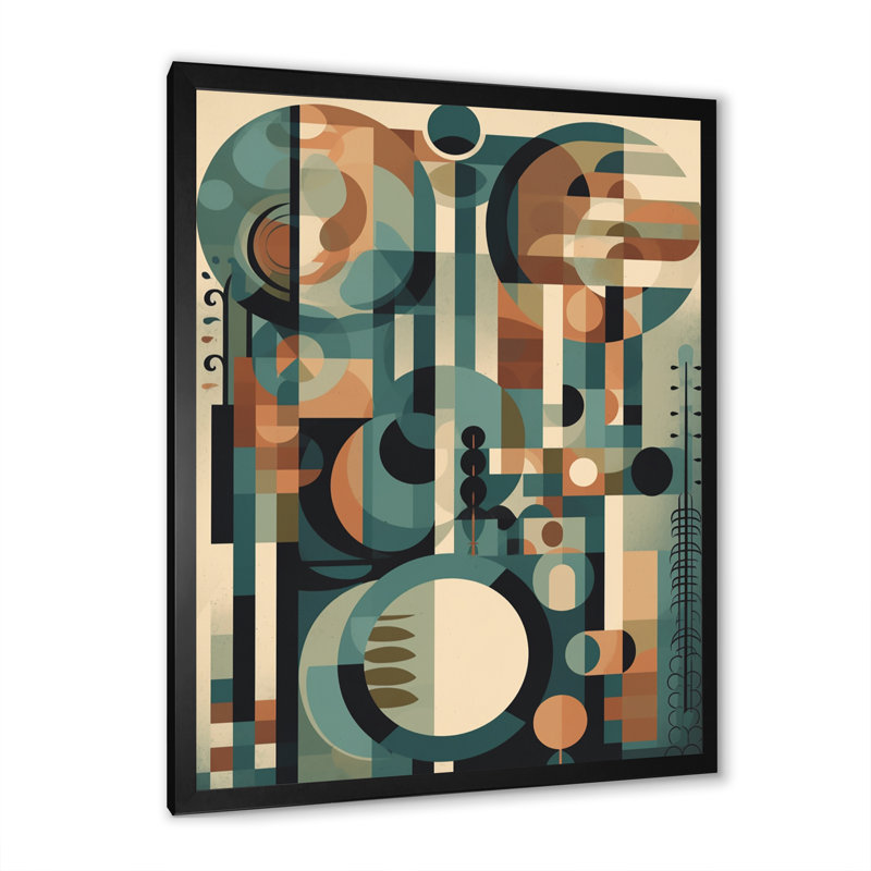 «Mid Century Artistic Transformations IV», reproduction sur toile, Cadre photo noir, H 20 po x l 12 po x P 1 po