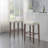 Upholstered Counter Stool with Solid Wood Frame-1530418016-1530418030