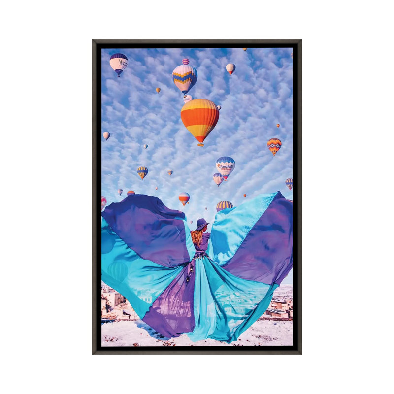 « Blue Butterfly » par Hobopeeba-impression d’art graphique, Pas de tapis, H 26 po x l 18 po x 1,5 po