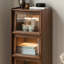 Vitrines en bois massif noisette + verre