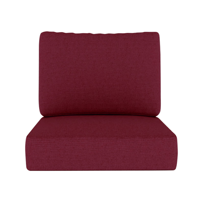 Coussin de dossier extérieur, Rouge, 25 po x 25 po