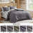 Piece Queen Bedding Sets, Polyester Striped Modern Home Comfort