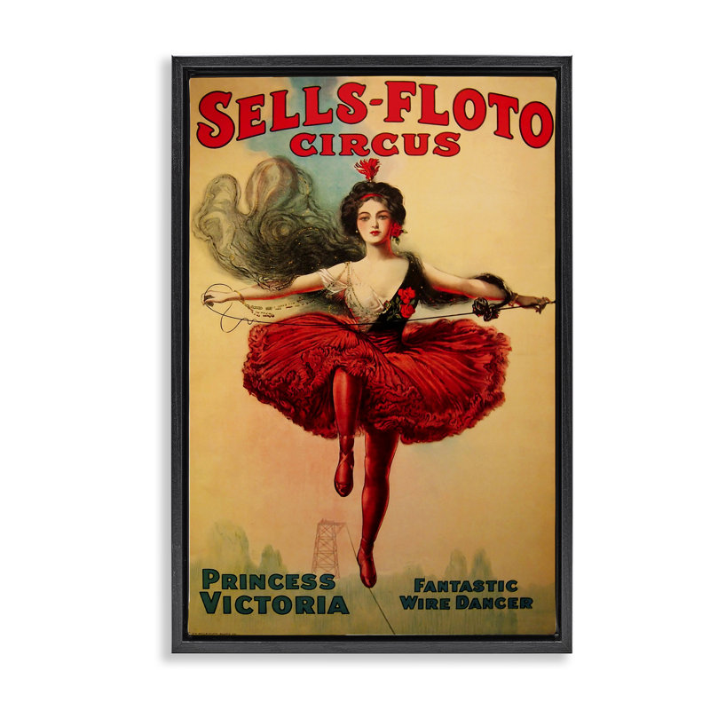 Affiche flottante vendue-Floto, affiche de Marcus Jules, H 31 po x l 21 po, Cadre flottant noir de jais