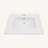 White Rectangular Single Vanity Top with 1 Faucet Hole and Overflow (Sink Only)