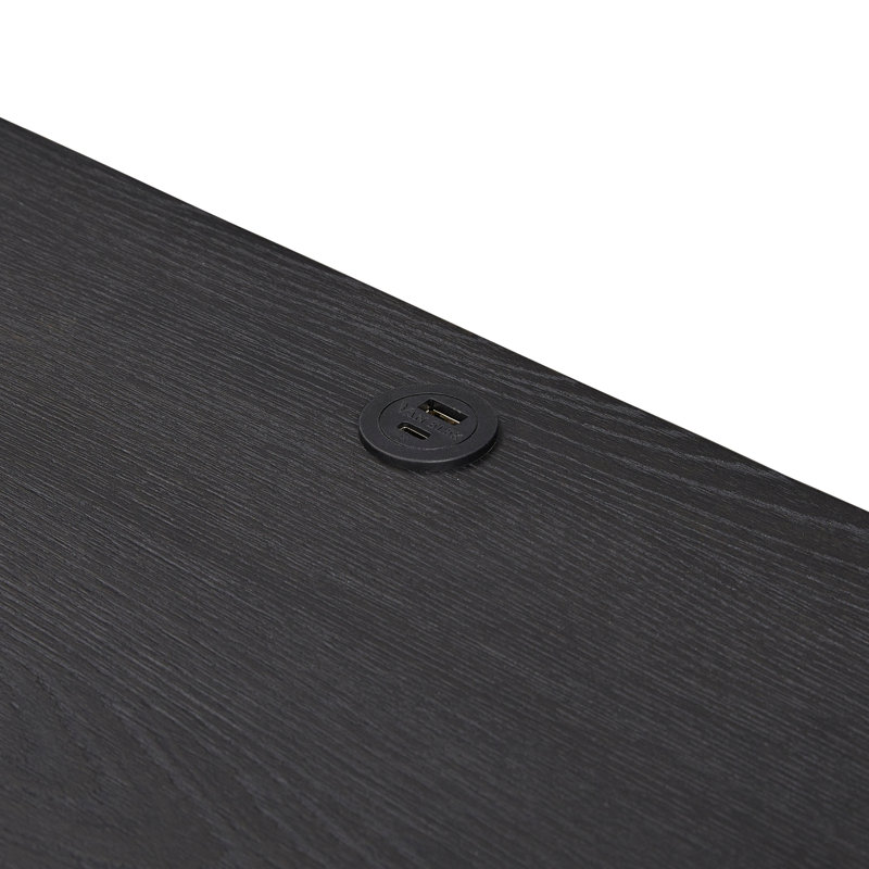 Table de chevet moderne et transitionnelle, Noir