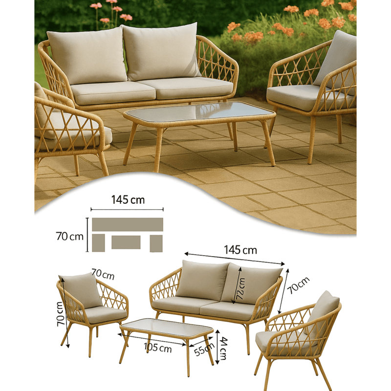 4 - Person Patio Dining Set with
