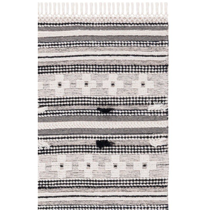 Judsonia 282 Area Rug In Black / Ivory, Rectangle 3' x 5'