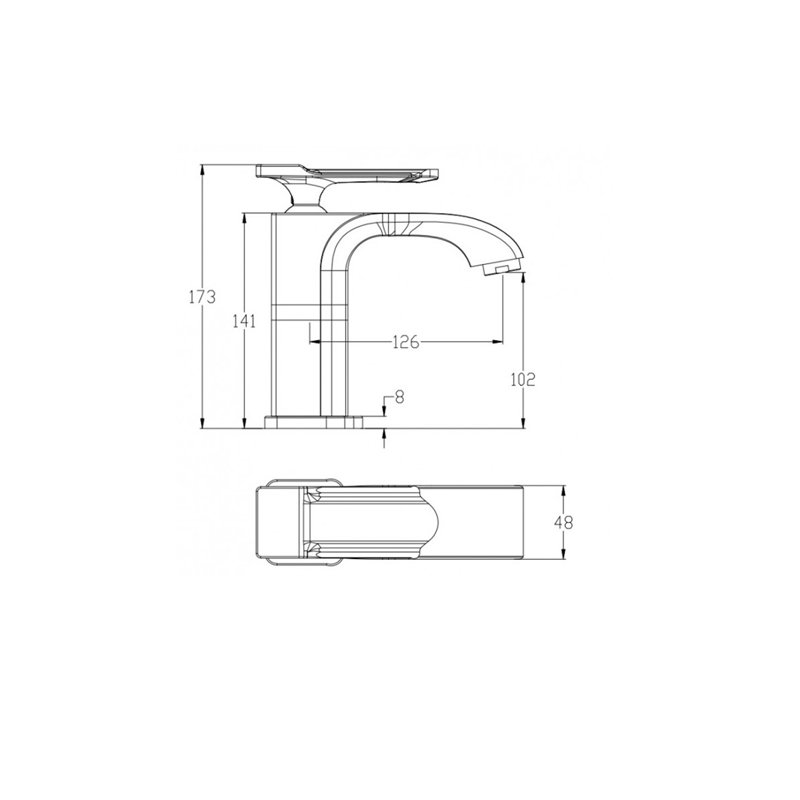 BathSelect Naples Bathroom Sink Faucet with Chrome & Gold Finish