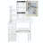 29.2" Small Size Left Bedside Cabinet Vanity Table + Cushioned Stool, 2 Ac+2 Usb Power Station, Hair Dryer Bracket, Extra Large Touch Control Sliding Led Mirror, Tri-Color Switching, Brightness Adjust-118618035