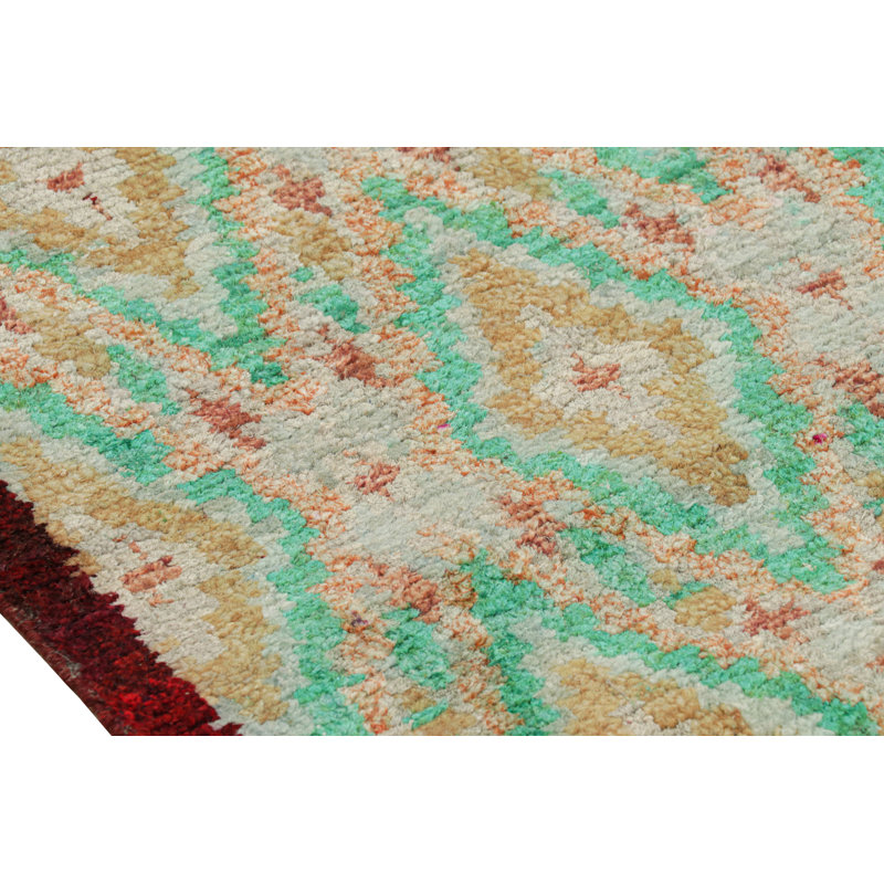 Hand Knotted Wool Geometric Area Rug
