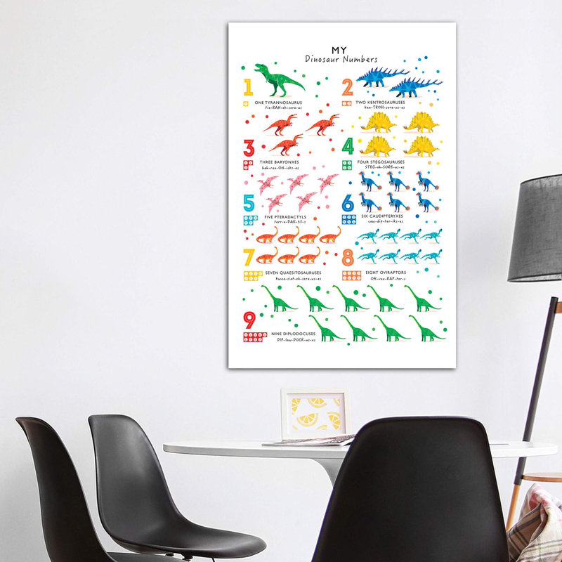 Dinosaure, impression d'art graphique, Pas de tapis, H 60 po x l 40po x P 1,5 po, Toile tendue