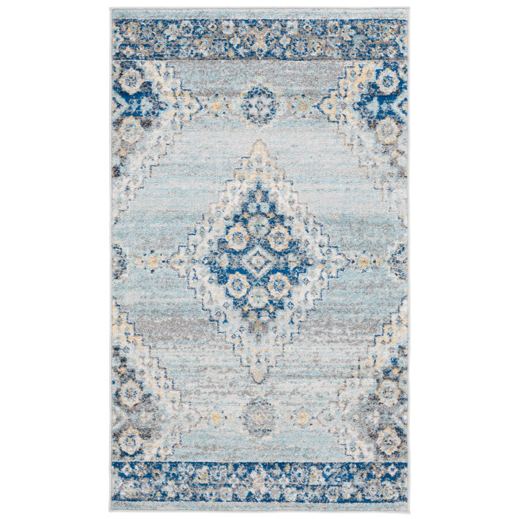 Tapis oriental gris / bleu marine Christa