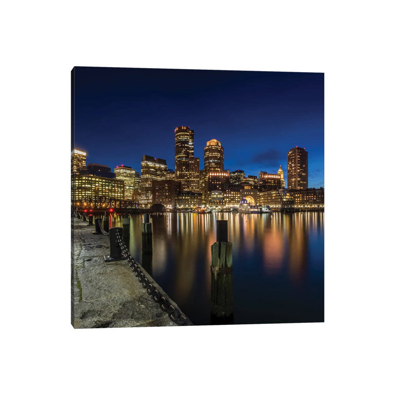 Boston Fan Pier Park View by Melanie Viola - Print on Canvas, Wrapped Canvas, 66.04cm H x 66.04cm W x 1.91cm D