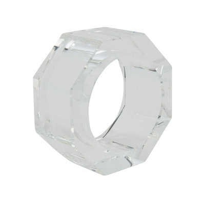 Cielo Collection Crystal Glass Napkin Ring