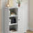 Bathroom Cabinet, Freestanding Storage Cabinet with 1 Cabinet, 3 Open Compartments