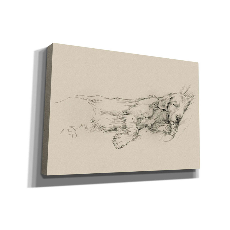«Dog Days III» par Ethan Harper, art mural sur toile, H 18 po x l 26 po x P 0,75 po