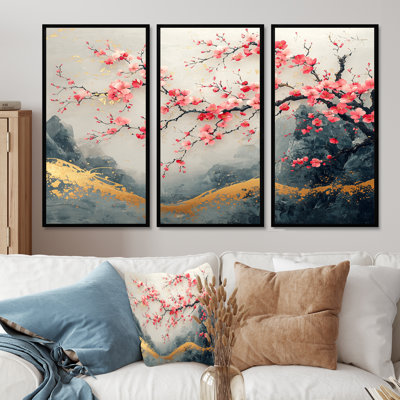 Paysage de cerisier rose du Japon, paysage II