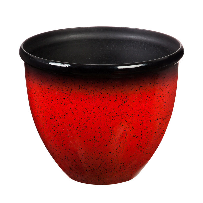 Pot à fleurs en résine Jainil, Rouge
