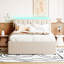 Lit plateforme tapissier avec lit gigogne double Teddy-1704970226-1704970227