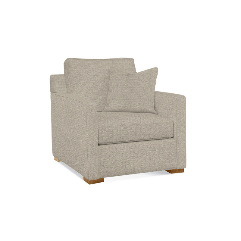 Fauteuil l 36 po Bel-Air, Graine de lin, Rayures bleues / beiges 0209-61