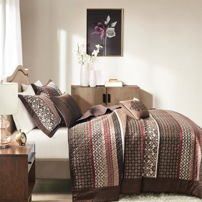 5 lits en rouge pour grand lit, couvre-lit décoratif avec 2 coussins décoratifs