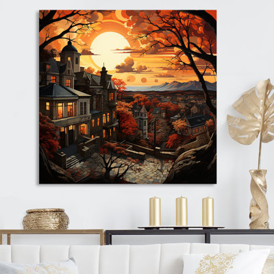 " Village Harlem Horizons At Sunset I "