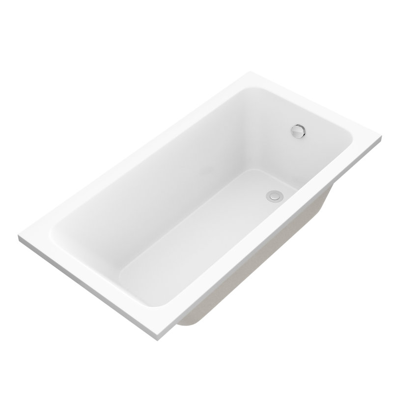 Baignoire de trempage rectangulaire en acrylique avec drain 58 po. X 29,5 po.