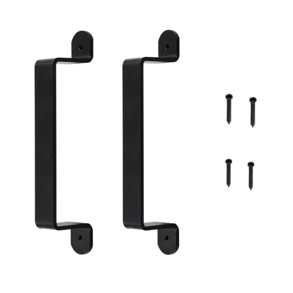 Solid Cast Iron Rustic Black Barn Door Handle/Pull (Set of 2) Lazio