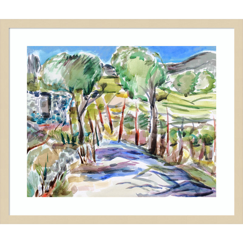 Montpellier Two Trees In Jack London State Park Framed On Paper by Montpellier Print, Brown, 25" H x 21" W x 1" D