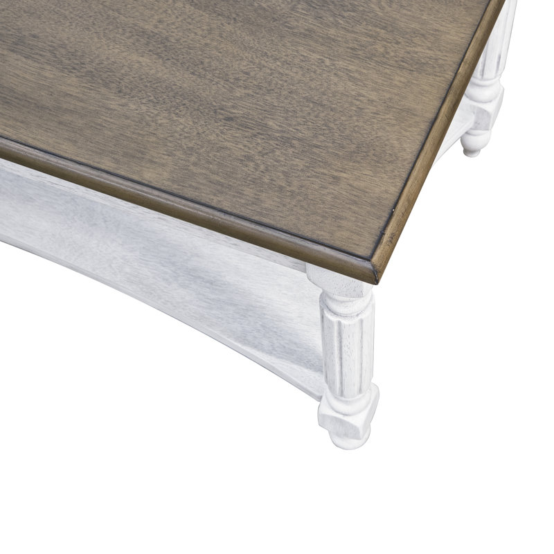 Table basse Branham, Chêne antique / blanc antique