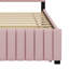 Lit plateforme double en velours avec lit gigogne-108745674