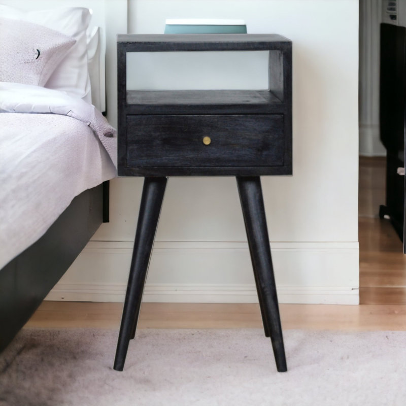 30cm W Solid Wood Bedside Table