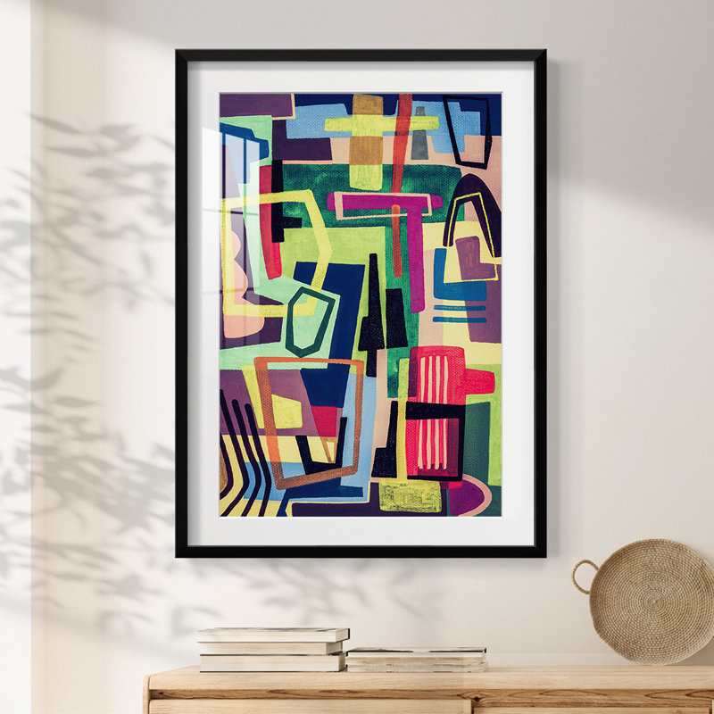 Couleurs connectées I - impression encadrée, H 28,5 po x l 20,5 po, Noir