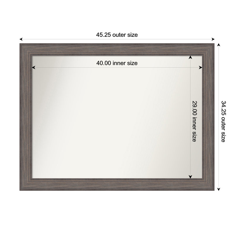 Miroir Hannaley, 34,25 po x 45,25 po, Rectangle