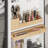 Rotating Jewellery Armoire & Makeup Mirror Cabinet with 2 Drawers, Handcrafted White Finish, Spacious Storage Solution