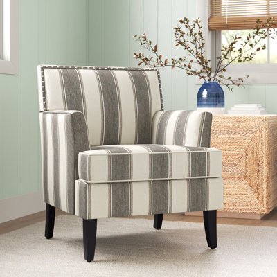 Aguilar Contemporary Upholstered Armchair with Nail Head Trim