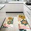Ensemble de 2 tapis de cuisine à motif floral tropical
