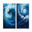 Ensemble de salon 2 pièces Puente - Abstract Spirals Wall Art-102573279-102573282