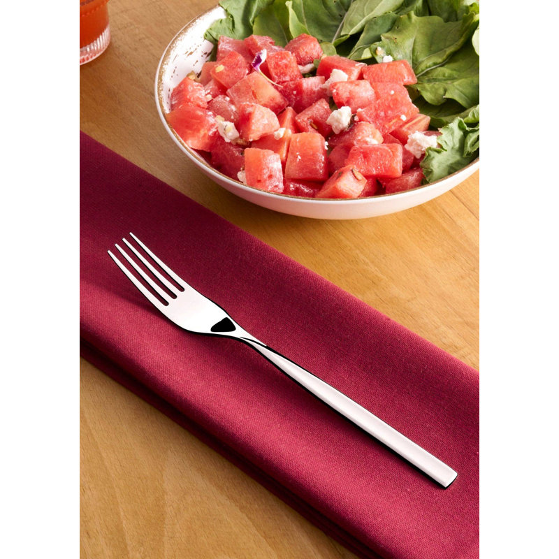 Alicia Stainless Steel Salad/Dessert Fork | Silver, 7.5", 12 Pcs