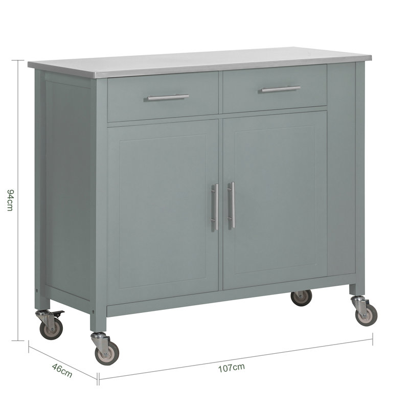 Zajac Kitchen Island, Grey