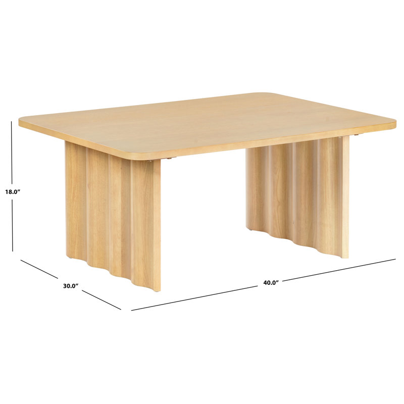 Vernetta Rectangle Wood Coffee Table, Natural