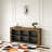 Wood Sofa Table, Rustic Console Table Entryway Table with 6 Storage Cubes