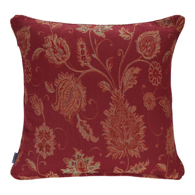Floral Jacquard Polyester Filled Cushion
