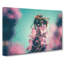 Bee On A Purple Flower - Wrapped Canvas Painting-55363470
