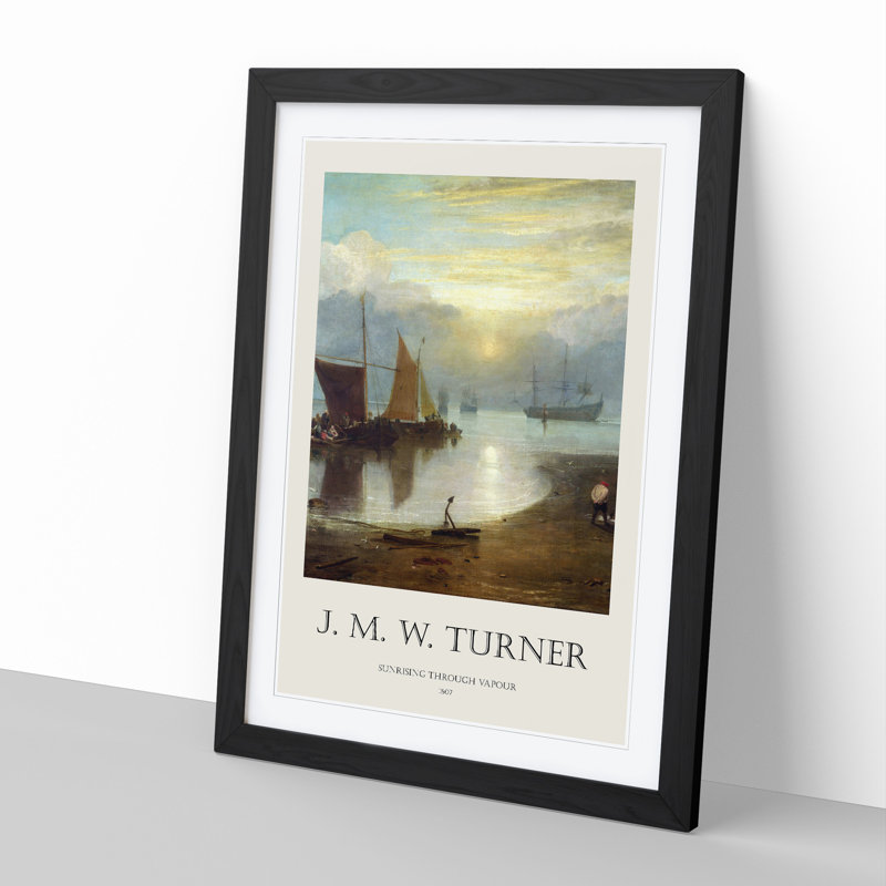 Sun Rising Through Vapour by Joseph-Mallord William Turner - Single Picture Frame Print, 36cm H x 27cm W x 2cm D