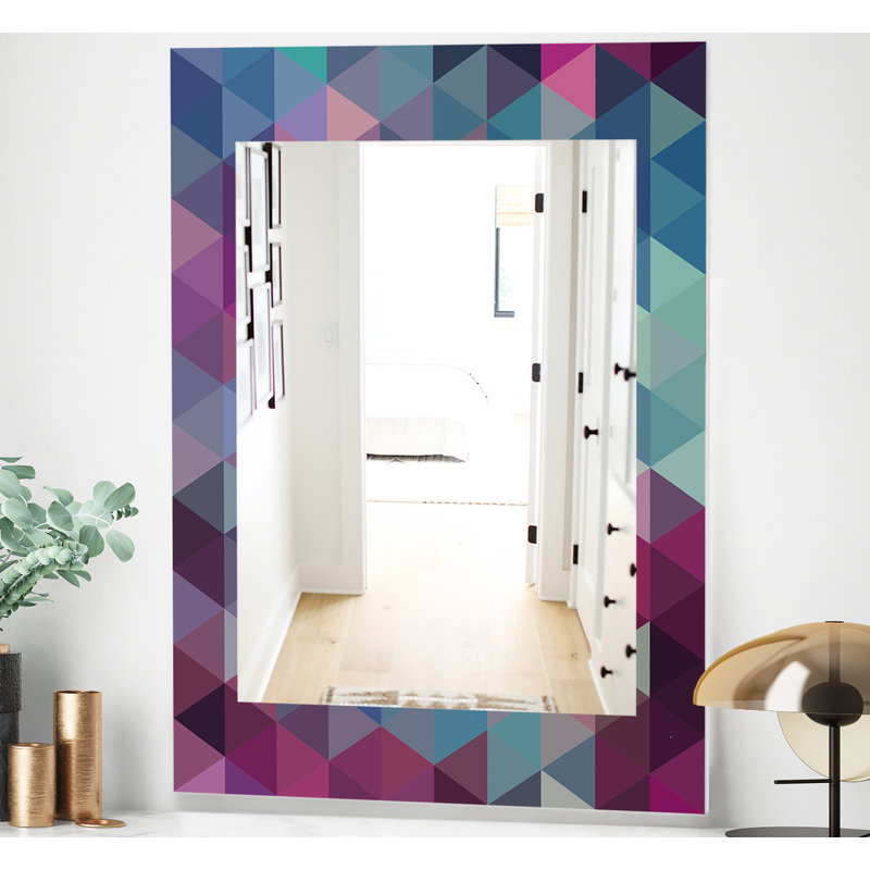  Miroir de salle de bain / meuble-lavabo, H 24 po x l 32 po, Géométrique
