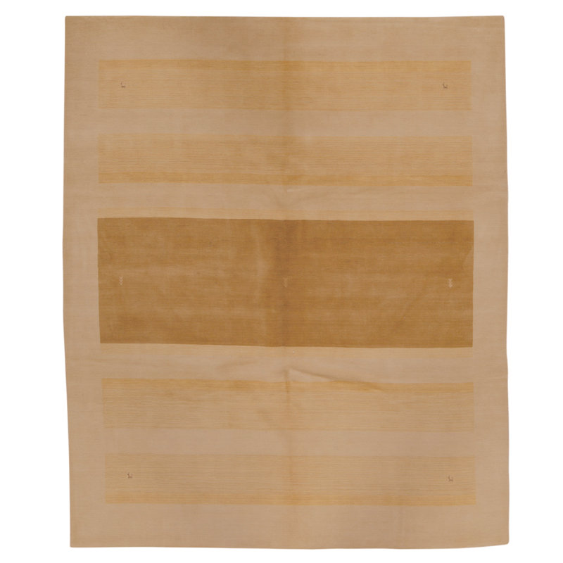 Tapis beige / brun de haute qualité noué à la main