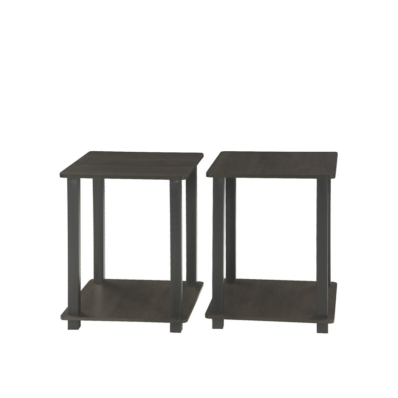 Almaraz Side Table Set, Espresso/Black