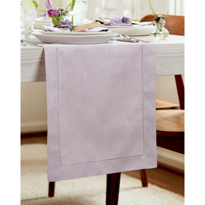 100% Pure Linen Hemstitch Table Runner